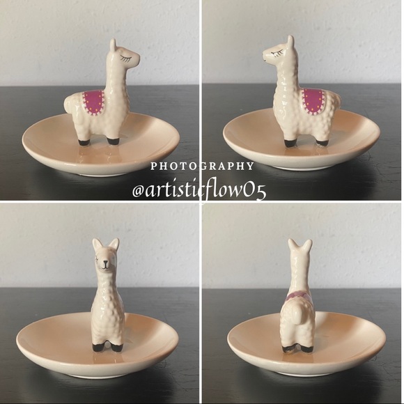 NEW! Ceramic Llama Trinket Tray Ring Holder - Picture 7 of 8